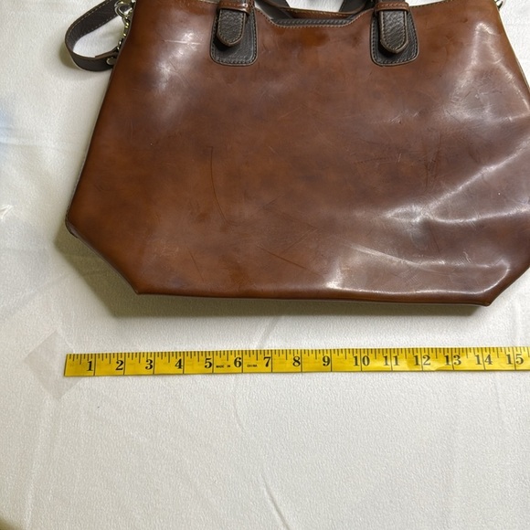 Nardelli made in Italy leather large crossbody brown bag - Picture 8 of 9
